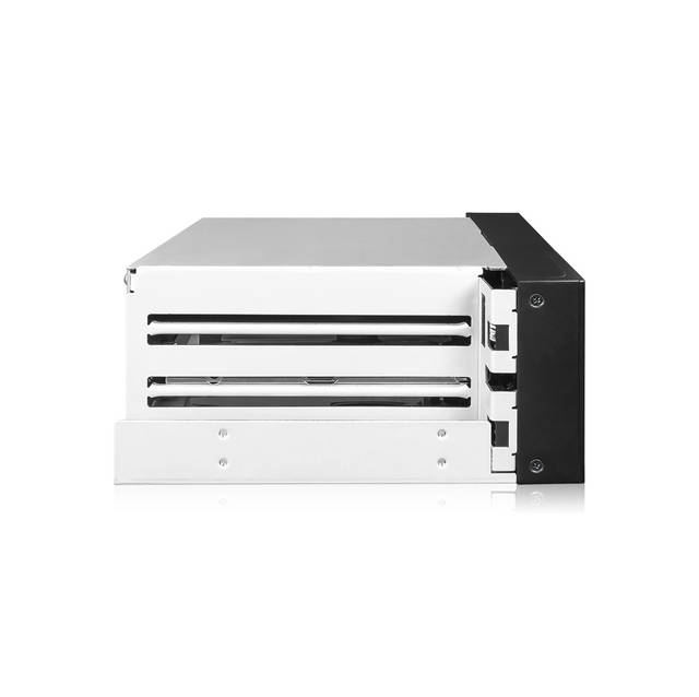 ICYDOCK FatCage RAID MB901SPR-B R1 Dual 2.5 inch/3.5 inch SATA Drive Removable RAID 1 and JBOD Mobile Rack Enclosure in 2 x 5.25 inch Bay | MB901SPR-B R1