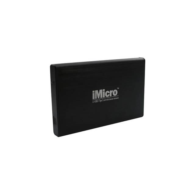 iMicro IM-U23C 2.5 inch SATA to USB 3.1 Type C External Hard Drive Enclosure (Black) | IM-U23C