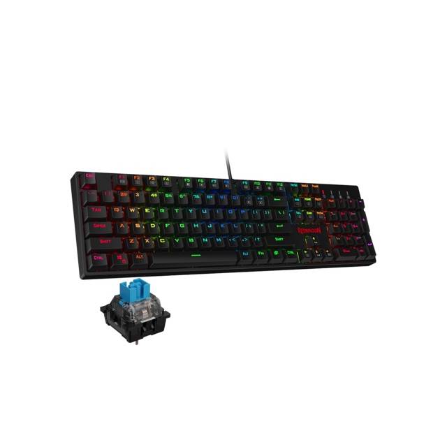 Redragon K582RGB SURARA LED Backlit Mechanical Gaming Keyboard w/ 104 Keys Tactile Blue Switches | K582RGB