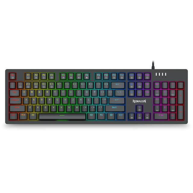 Redragon K679 RGB Gaming Keyboard, 104 Keys wired Mechanical Keyboard d Absorbing Foams, Upgraded Hot-swappable Socket, full Color Keycaps, blue Switch | K679