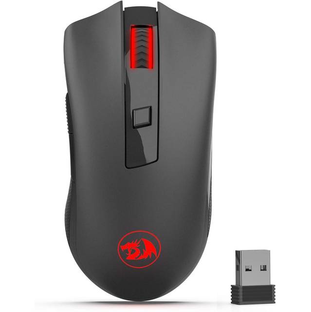Redragon M652 Optical 2.4G Wireless Mouse with USB Receiver, 5 Adjustable DPI Levels, 6 Buttons (Black) | M652