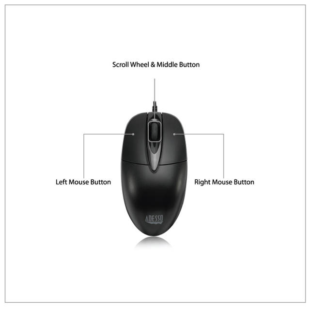 ADESSO IMOUSE M6 TAA Desktop full size mouse, TAA Certified | IMOUSE M6-TAA
