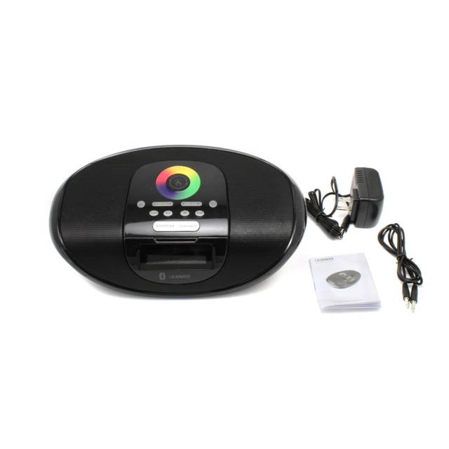 iKANOO BT009 Radio Clock Wireless Bluetooth Portable Speaker w/ Calendar Display & Touch Sensor (Black) | BT009-BLACK