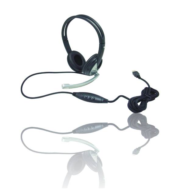 iMicro SP-IMME282 Wired USB Headphone w/ Microphone & Volume Control (Black) | SP-IMME282