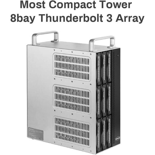 TerraMaster D8-332 Thunderbolt 3 Storage Most Compact Professional-Grade 8-Bay Tower Thunderbolt3 Hardware RAID Enclosure Support RAID 0/1/5/10/JBOD External Hard Drive RAID Storage (Diskless) | D8-332