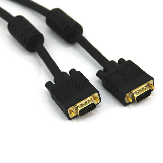 VCOM CG381D-G-75 75ft VGA Male to VGA Male Cable (Black) | CG381D-G-75