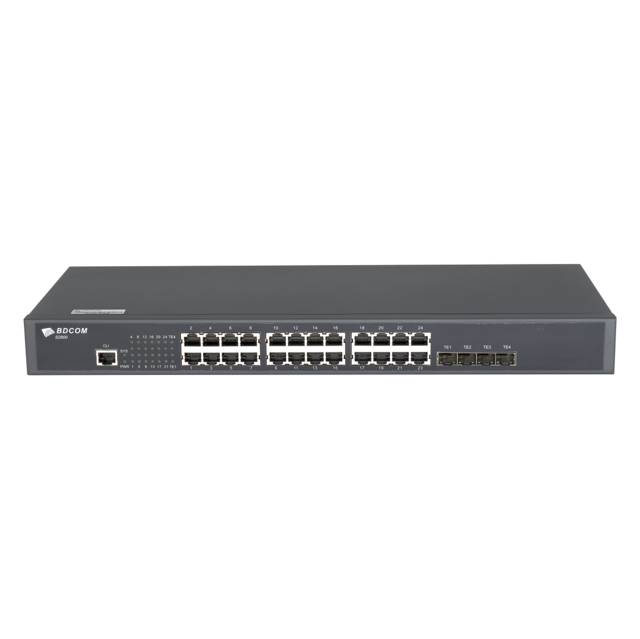 BDCOM S2900-24T4X-2AC 24-Port Gigabit and RJ45 4-Port 10G/GE SFP+ switch | S2900-24T4X-2AC