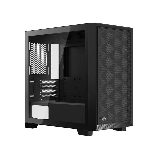 PCCOOLER C3-D310BKP2-GL CPS C3D310 ARGB BK PC Case with 2 ARGB Fans Desktop Computer Case Gaming Case for M-ATX / ITX, 350MM Graphics Cards Support, 2 x 3.5 inch and 3 x 2.5 inch Storage Slots, Liquid Cooler Support, Easy Installation, Cable Storage, SPCC | C3-D310BKP2-GL