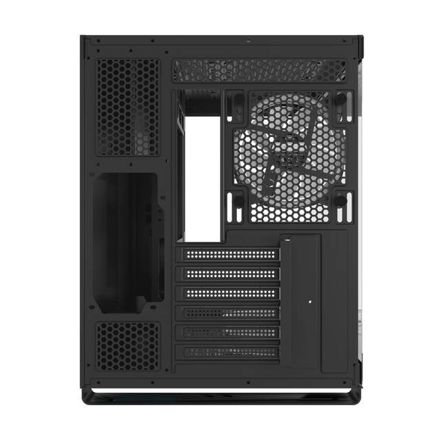 PCCOOLER CPS C3T500 ARGB BK PC Case, Dual-Chamber Mid-Tower ATX Case, Desktop Computer Case w/ 6 ARGB Fans Pre-installed w/ Fan Hub, Column-Free Design, Tempered Glass, USB 3.1 Gen 2 Type-C, Black | C3T500 ARGB BK