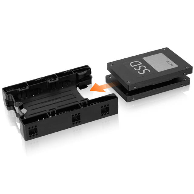 ICY DOCK EZ-Fit Lite MB290SP-B 2x 2.5 inch to 3.5 inch Drive Bay SATA/IDE SSD/HDD Mounting Kit / Bracket / Adapter (Black) | MB290SP-B