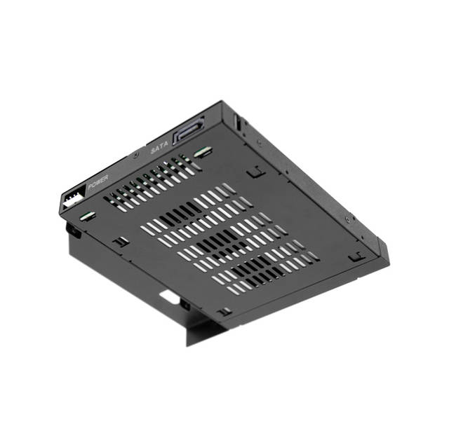 ICY DOCK ToughArmor MB411SKO-B 2.5 inch SATA/SAS HDD/SSD Rugged Full Metal Mobile Rack for Slim ODD or Slim FDD Bay w/ Key Lock (Black) | MB411SKO-B