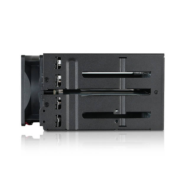 ICY DOCK ToughArmor MB508SP-B Rugged Full Metal 8 Bay 2.5 inch SAS/SATA SSD/HDD Backplane Cage for 2x External 5.25 inch Bay (Black) | MB508SP-B
