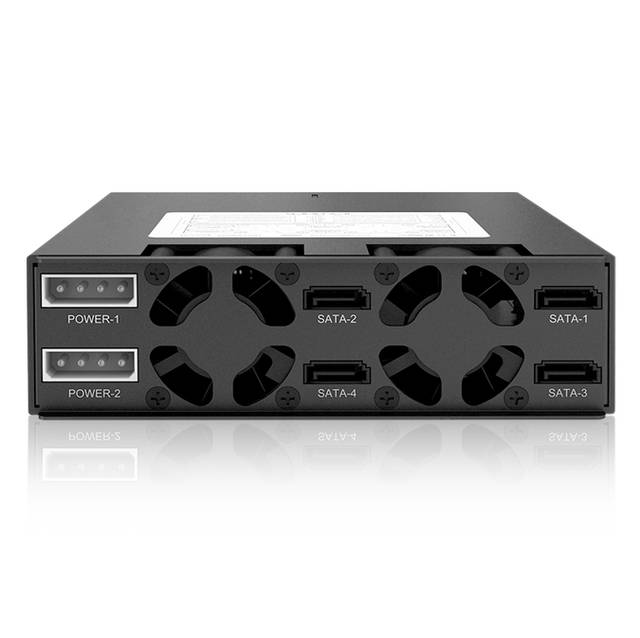 ICY DOCK ToughArmor MB994SK-1B Full Metal 4 Bay 2.5 inch SAS/SATA HDD/SSD Hot Swap Mobile Rack Cage for Single 5.25" Bay,w/ locking Trays (Black) | MB994SK-1B