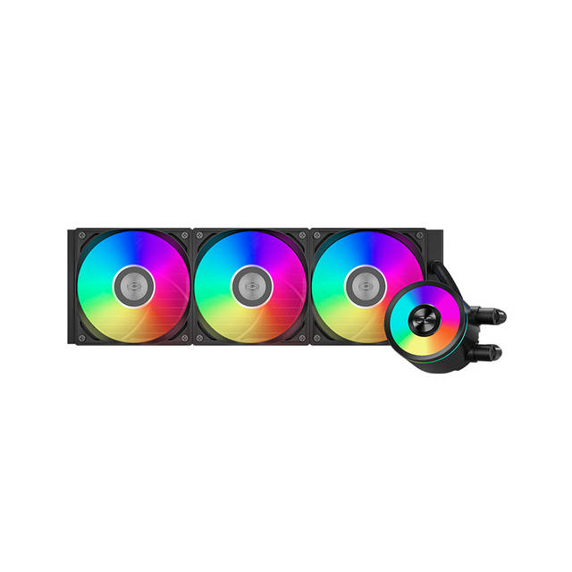 PCCOOLER DA360 PRO ARGB CPU Liquid Cooler, 360mm AIO Water Cooling with 120mm Silent ARGB Fans, Infinite Halo Lighting, for Intel LGA 115X/1200/1700/20XX & AMD AM4/AM5, High-Performance Black Cooler | DA360 PRO ARGB BK