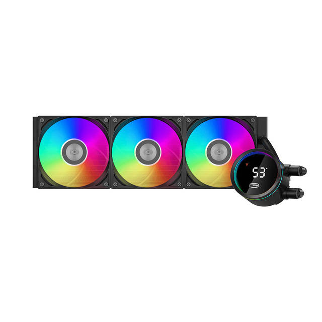 PCCOOLER DA360 PRO ARGB Digital Black CPU Liquid Cooler, 300W CPU Liquid Cooler | DA360 PRO ARGB DIGITAL BK