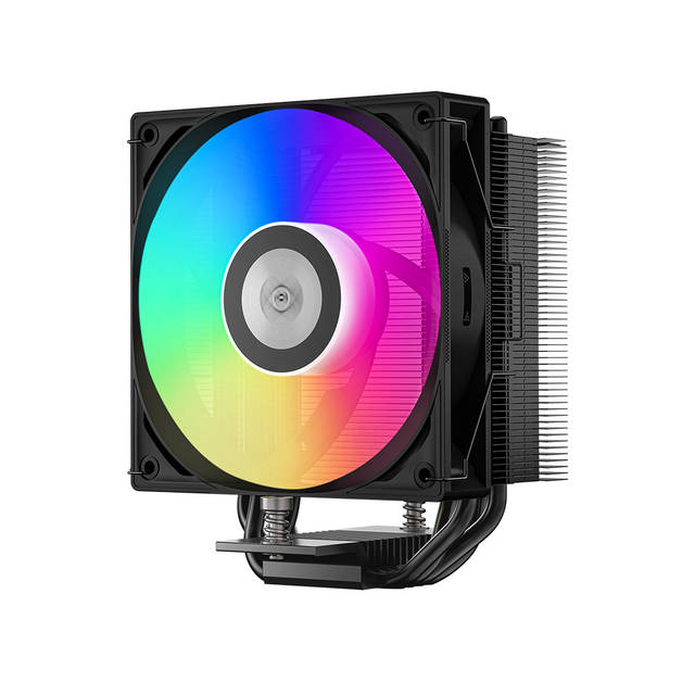 PCCOOLER CPS - RT400 ARGB BK CPU Air Cooler, 4 Heat pipes, Heatsink shifted backward design to fulfill high-profile RAM support, for Intel LGA:115X/1200/1700/1851/AMD AM4/AM5 | RT400 ARGB BK