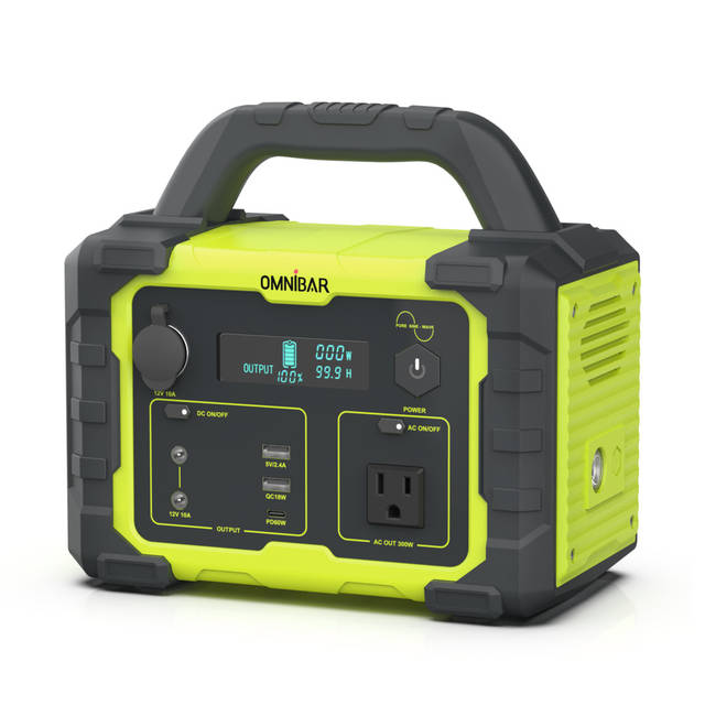 OMNIBAR IRONMAN300 YELLOW GREEN 300W ultra-high power, emergency power supply, Yellow Green, Ironman Series | PYS-PEI-U00300 YELLOW GREEN