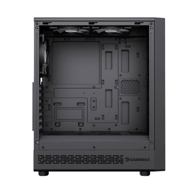GameMax Storm 2 AB ATX Mid Tower Gaming Case - 6 Fans ARGB Black, Tempered Glass Left Side Panel | STORM 2 AB
