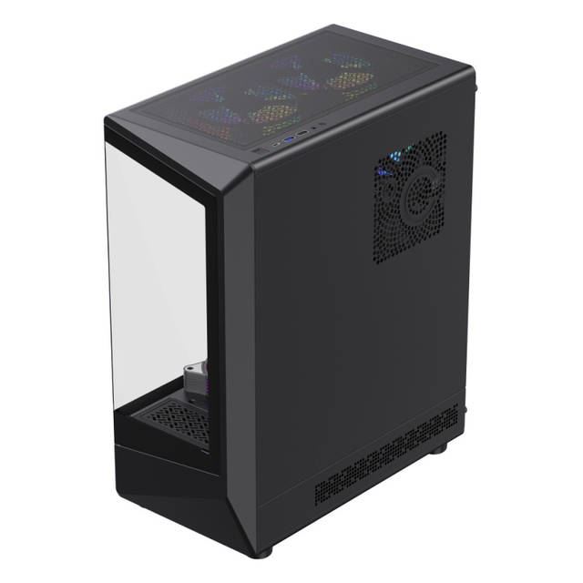 GameMax Vista COC BK ATX Mid-Tower Gaming Case Features Motherboard Back End Cooling 5 ARGB Fans | VISTA COC BK