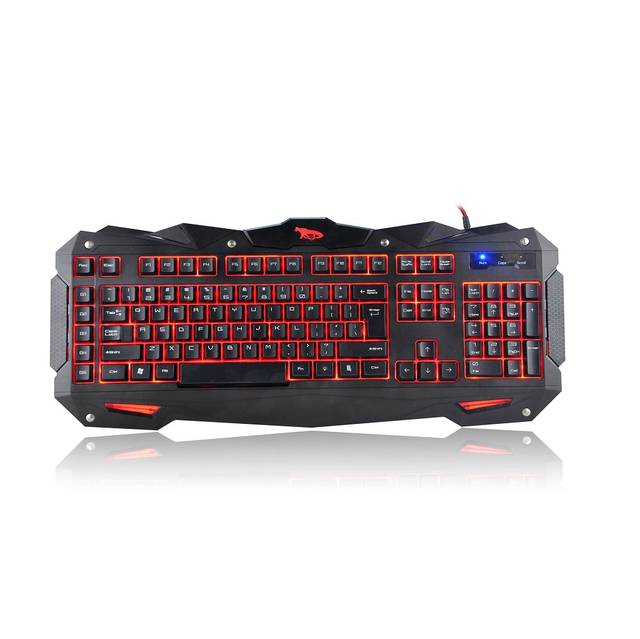 iMicro Cobra IM-KBCOBV8 110-Key Wired USB LED Backlit Gaming Keyboard (Black) | IM-KBCOBV8