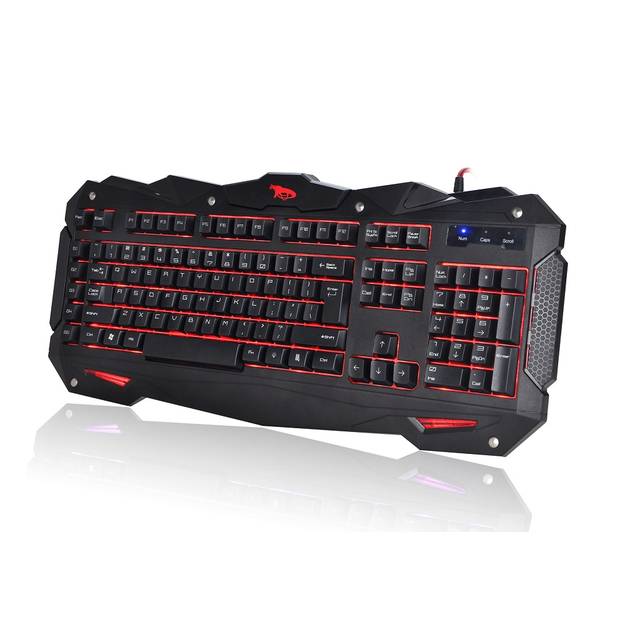 iMicro Cobra IM-KBCOBV8 110-Key Wired USB LED Backlit Gaming Keyboard (Black) | IM-KBCOBV8