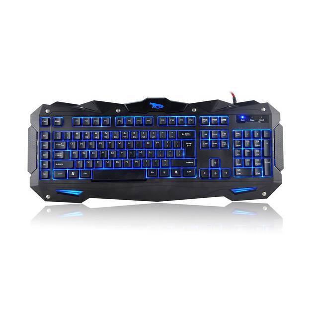 iMicro Cobra IM-KBCOBV8 110-Key Wired USB LED Backlit Gaming Keyboard (Black) | IM-KBCOBV8