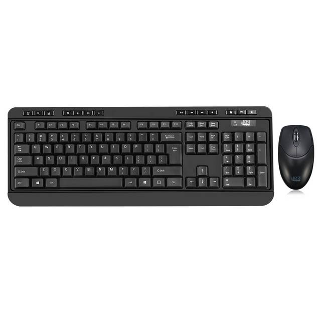 ADESSO WKB-1320CB Antimicrobial Wireless Desktop Keyboard and Mouse | WKB-1320CB