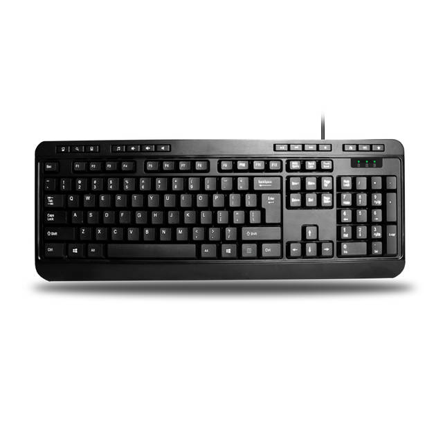 Adesso AKB-132UB Spill-Resistant Multimedia Desktop Keyboard (USB) | AKB-132UB