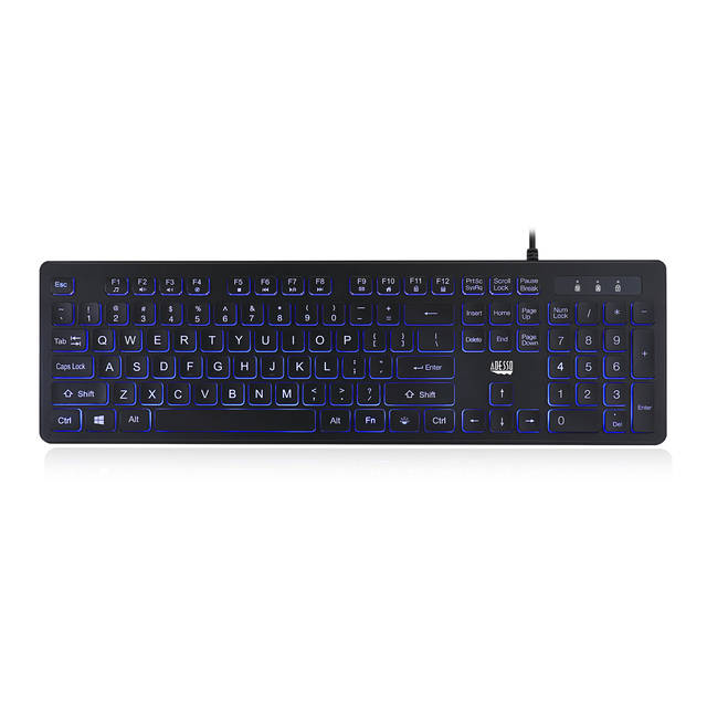 ADESSO AKB-139EB Large Print Illuminated Desktop Keyboard | AKB-139EB