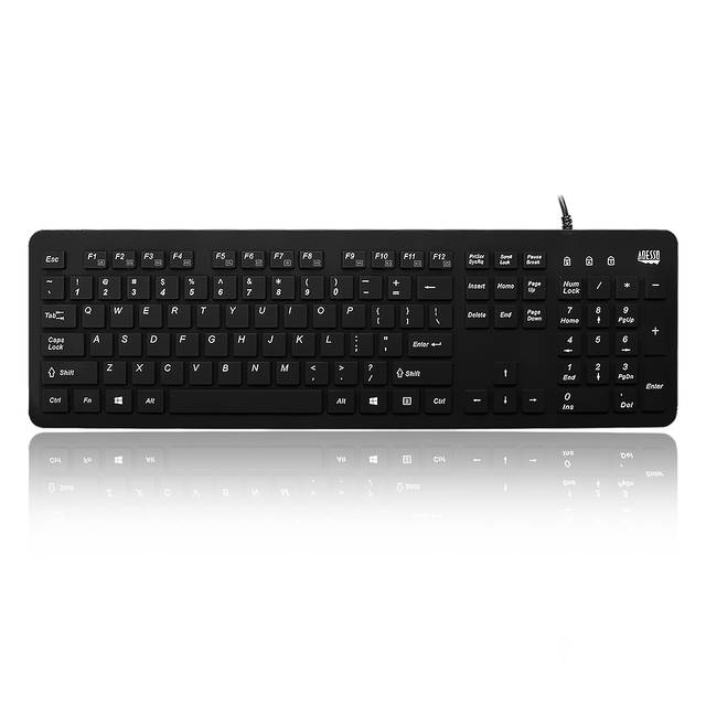 ADESSO AKB-235UB Antimicrobial Waterproof Desktop Keyboard | AKB-235UB