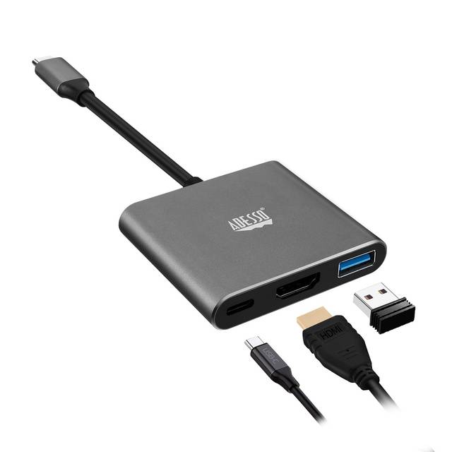 ADESSO AUH-4010 3-IN-1 USB-C Multi-Port Docking Station (TAA Compliant) | AUH-4010