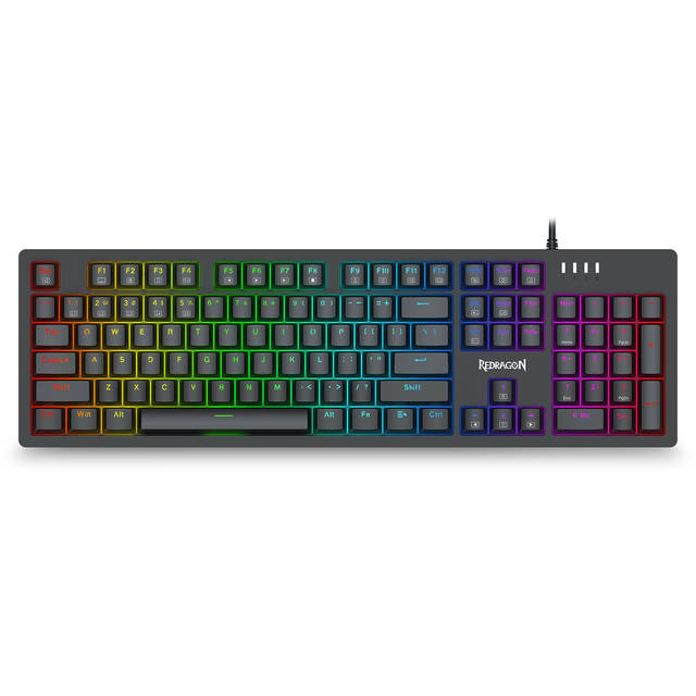 Redragon K679 RGB Gaming Keyboard, 104 Keys wired Mechanical Keyboard d Absorbing Foams, Upgraded Hot-swappable Socket, full Color Keycaps, blue Switch | K679