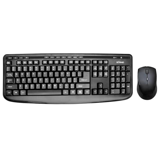 Bornd M610 BLACK Wireless Keyboard & Mouse Combo (Black) | M610 BLACK