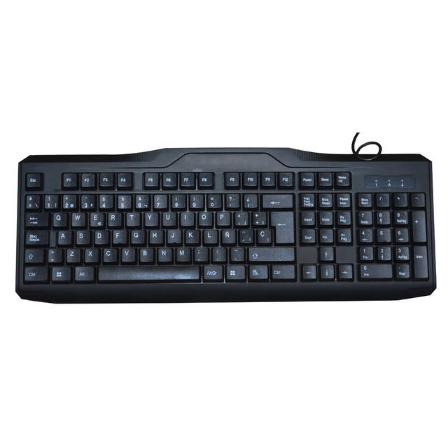 iMicro KB-US9851S USB Wired 108-Key Spanish Keyboard (Black) | KB-US9851S