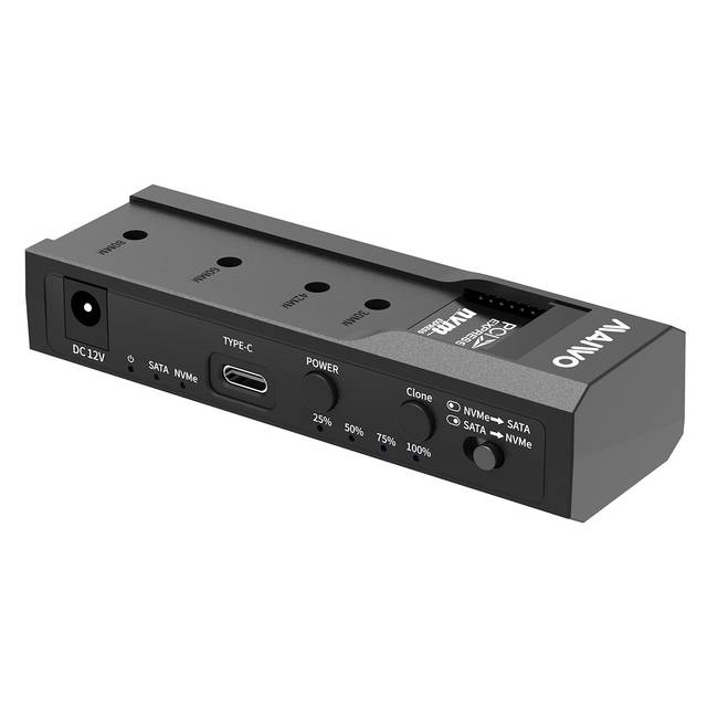 MAIWO K10635N type C 10Gbps to Dual Bay HDD/NVMe M2 SSD Clone Converter for 2.5 inch and 3.5 inch SATA | K10635N