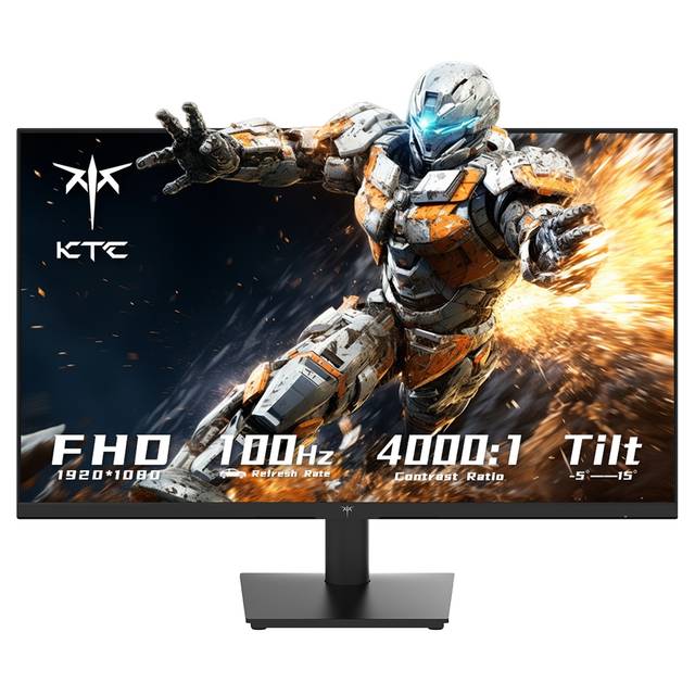 KTC H27V13 27 Inch Computer Monitor, 1080P Full HD 100Hz Gaming Monitor with HDR10, Freesync, HDMI and VGA Ports, VESA, Tilt Adjustable, Eye Care, Frameless Office PC Monito | H27V13