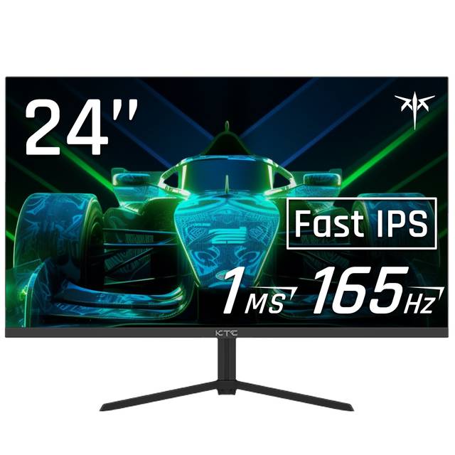 KTC H24T09P 24 Inch Monitor 1080p 165Hz 144hz Monitor, 1ms GTG Fast IPS Computer Monitor, HDR, 125% sRGB, HDMI/DP, Eyecare, Adjustable and Mountable, Office Monitor | H24T09P