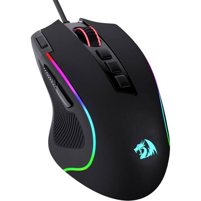 Redragon M612 Predator RGB Gaming Mouse, 8000 DPI Wired Optical, 11 Programmable Buttons & 5 Backlit Modes, Software Supports DIY Keybinds Rapid Fire Button (Black) | M612