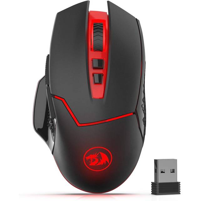 Redragon M690-1 Wireless Gaming Mouse with DPI Shifting, 2 Side Buttons, 2400 DPI, Ergonomic Design, 8 Buttons (Black) | M690-1