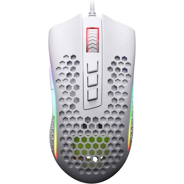 Redragon M808 Storm Lightweight RGB Gaming Mouse, 85g Ultralight Honeycomb Shell (White) | M808
