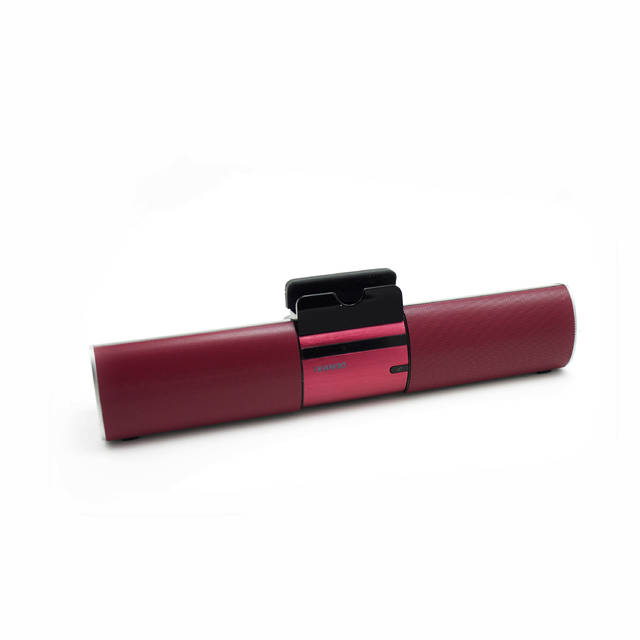 iKANOO BT008 Wireless Bluetooth/Wired 3.5mm Portable Speaker Sound Bar w/ Microphone (Red) | BT008-RED