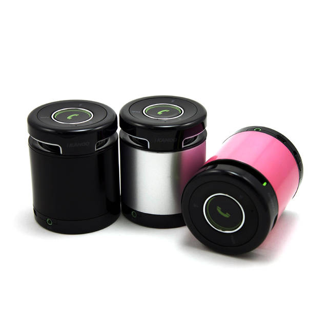 iKANOO BT012 Wireless Bluetooth/Wired 3.5mm Portable Speaker w/ Microphone & Volume Control (Silver) | BT012-SILVER