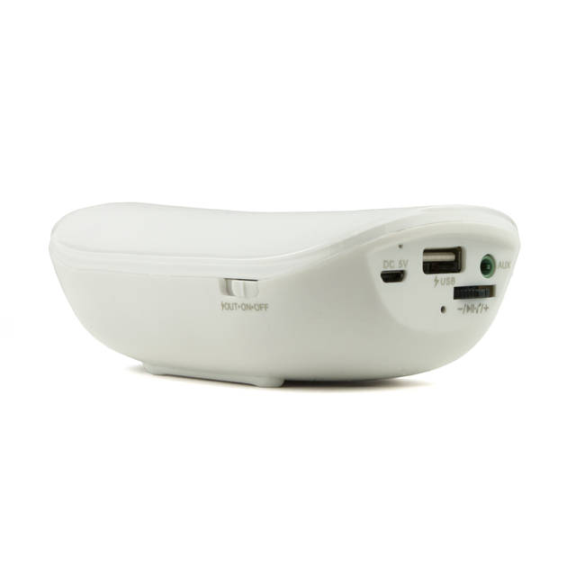 iKANOO BT014 Power Bank Wireless Bluetooth Portable Speaker w/ Microphone (White) | BT014-WHITE