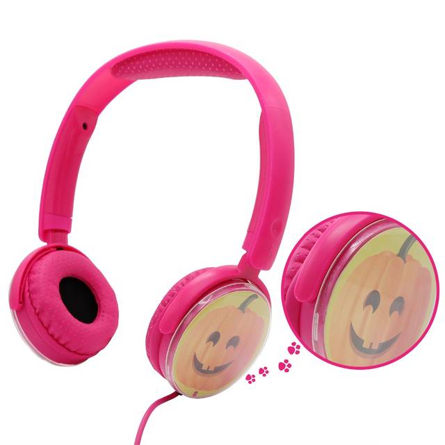 VCOM Kids Headphones with Microphone Earphone for Toddler Tablet School Boys/Girls DE126 Pink | SP-DE126