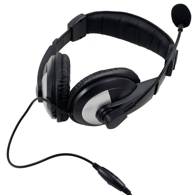 iMicro IM750BM Wired 3.5mm Leather Headset w/ Microphone | IM750BM