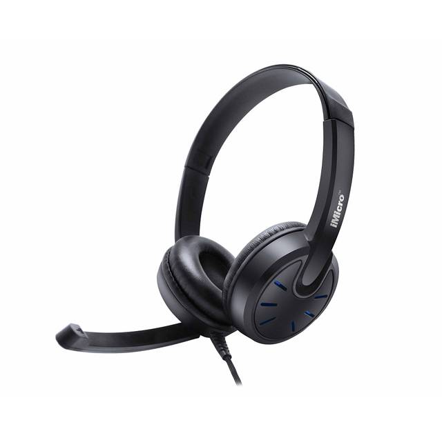 iMicro ME-292 Wired 3.5mm Headset w/Microphone & Volume Control (Black) | SP-IMME292