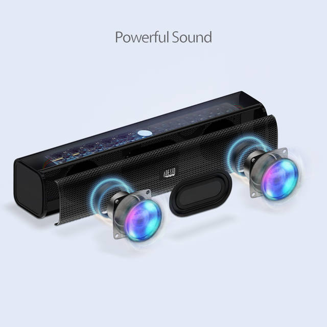 Adesso XTREAM S5 5W x 2 USB-Powered Sound Bar Speaker | XTREAM S5