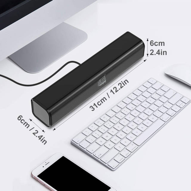 Adesso XTREAM S5 5W x 2 USB-Powered Sound Bar Speaker | XTREAM S5