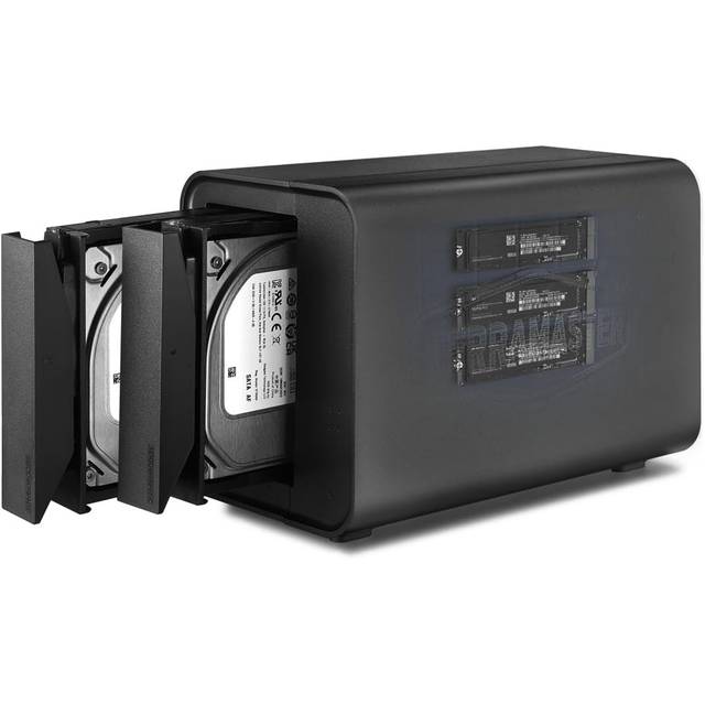 TerraMaster D5 Hybrid HDD NVMe Enclosure - USB 3.2 Gen 2 10Gbps Type C 5Bay USB Storage Supports RAID 0/1/Single/JBOD Exclusive 2+3 RAID Hybrid Disk Array | D5 HYBRID