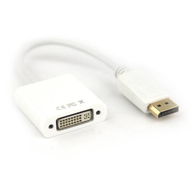 VCOM CG602-6INCH-WHITE 6inch DVI-D Female to DisplayPort Male Cable (White) | CG602-6INCH-WHITE